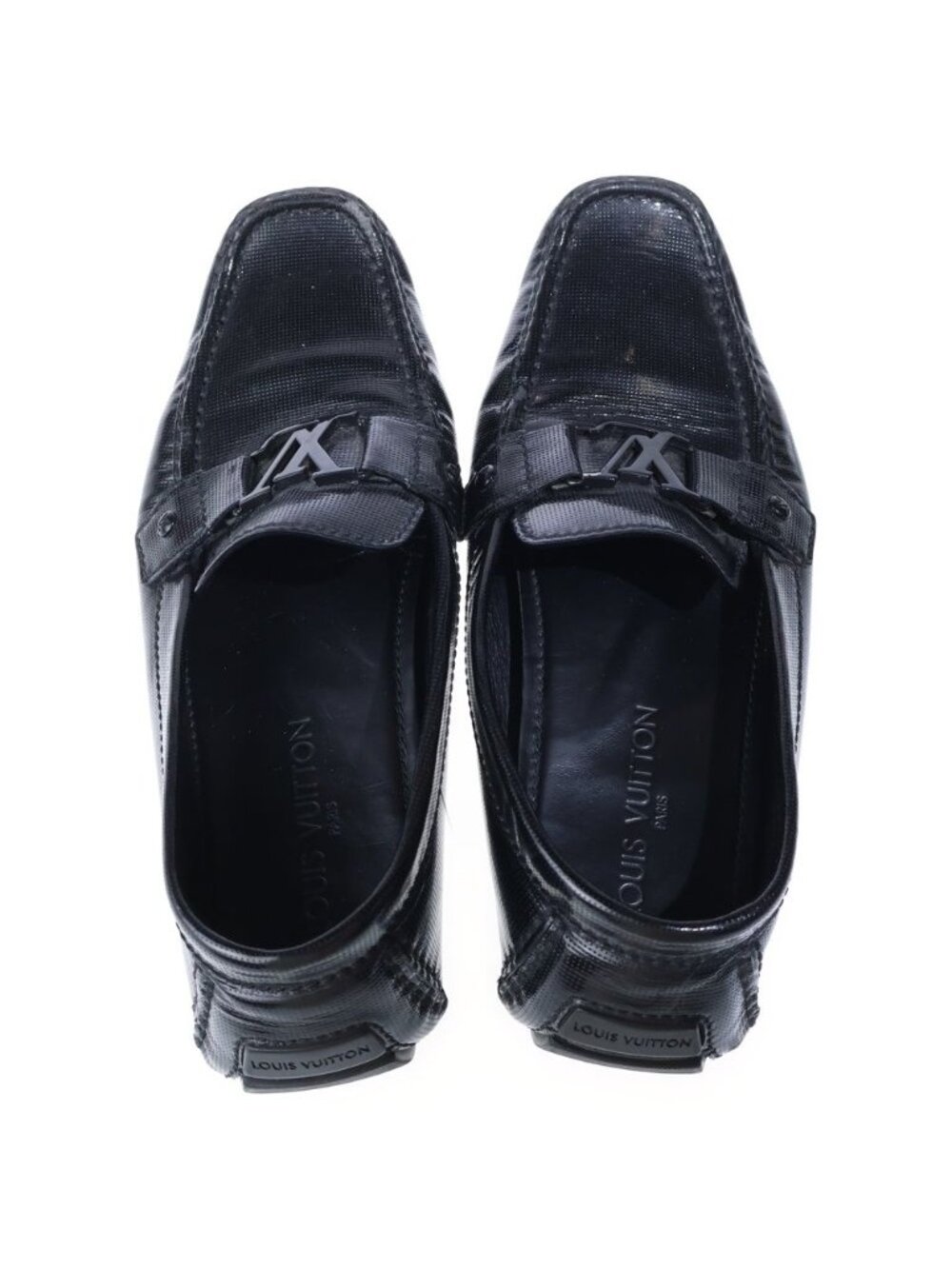 Louis Vuitton LV Logo Plate Perforated Leather Low Cut Driving Shoes Loafers - Picture 4 of 6